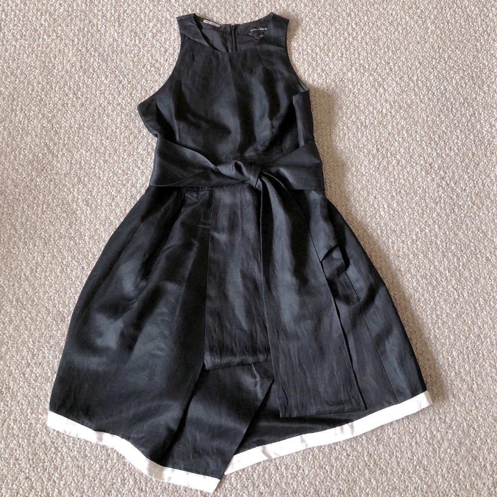 Banana Republic high neck asymmetrical little black dress LBD